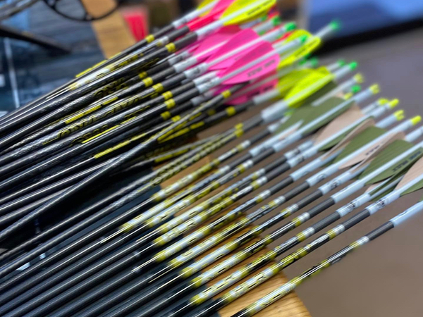 Custom arrow builds at Tybows Archery in Wagoner, OK.